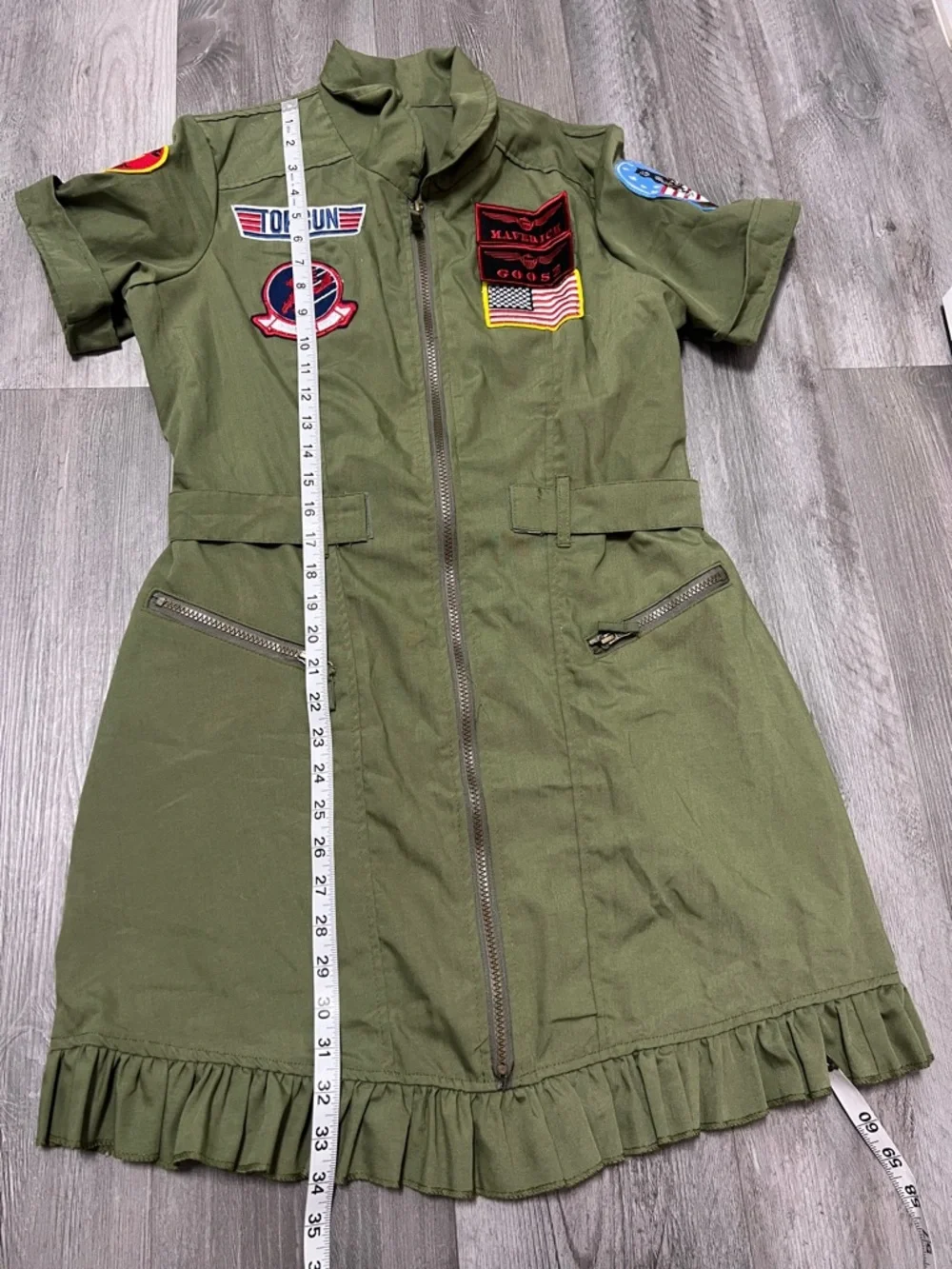 Leg Avenue womens Licensed Top Gun Flight Dress Costume/ size Large - Picture 12 of 12
